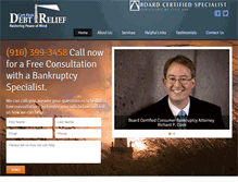 Tablet Screenshot of capefeardebtrelief.com
